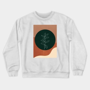 Botanical, Geometric, Minimalist, Abstract Art Crewneck Sweatshirt